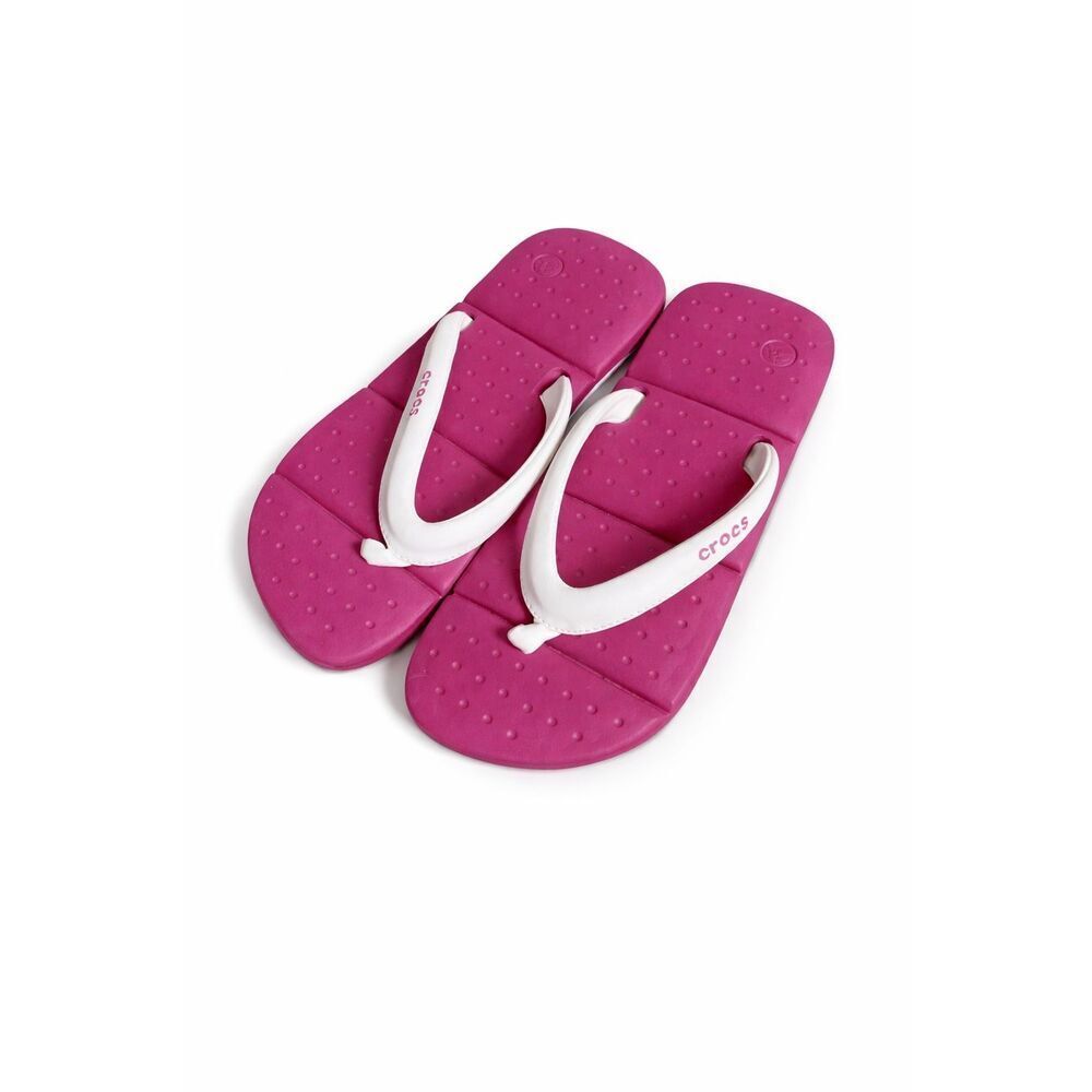 Crocs  pink square toe Rubber Open Toe Japanese style Sandal Size 8